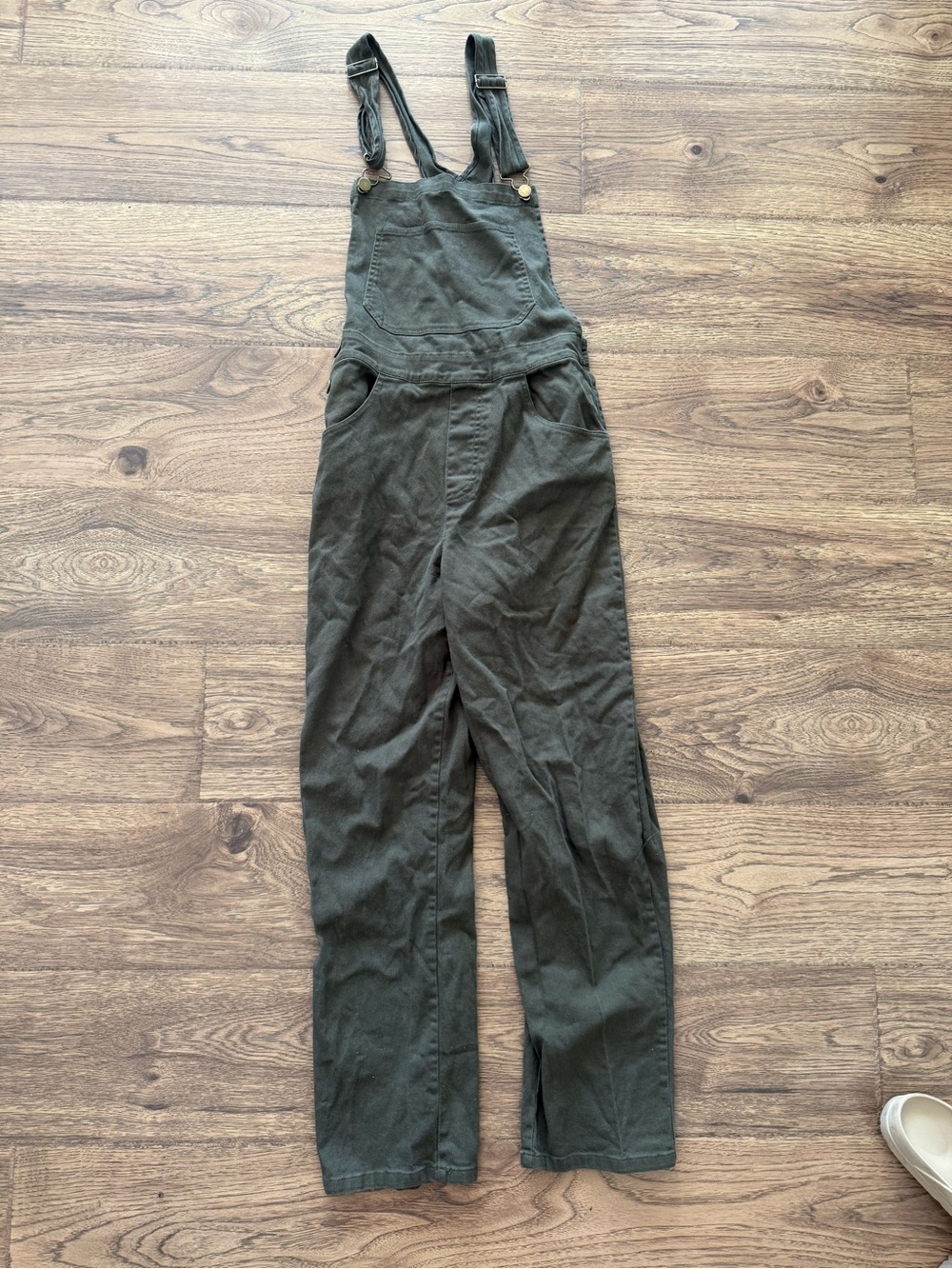 Olive Green Cotton Overalls Small